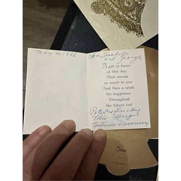 Vintage 1960s Greeting Card 50th Gold Wedding Anniversary Lot 5 Hallmark Gibson - Picture 9 of 11